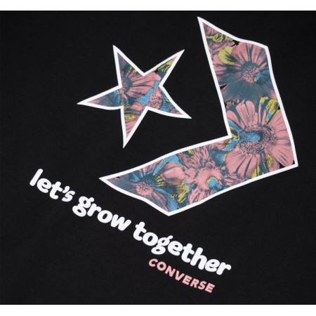Let's Grow Together Star Chevron T-Shirt-Black
