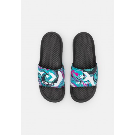 Converse All Star marble print slides in black
