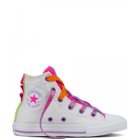 Converse All Star Hi Jersey Material White/Bold Lime